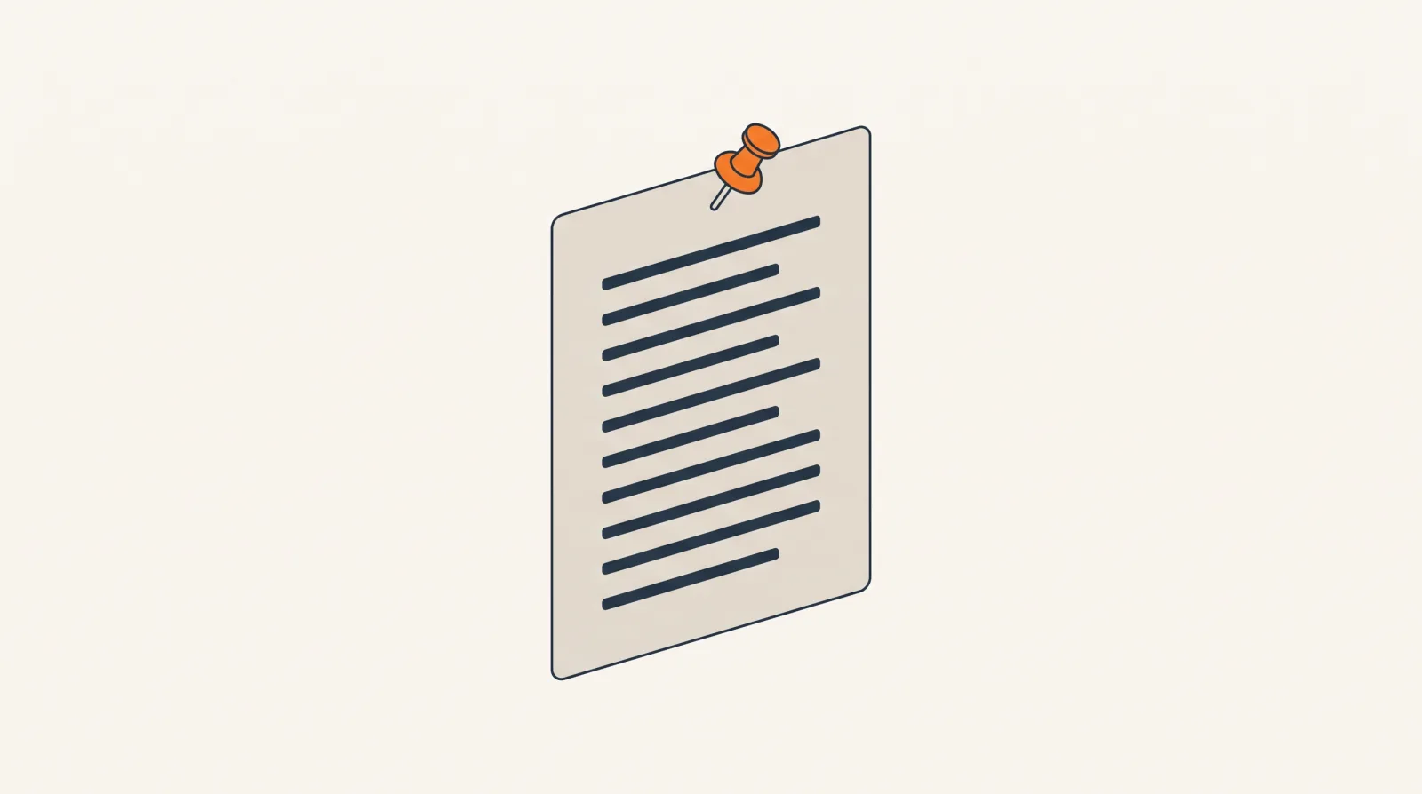Une feuille unique posée sur un bureau, avec dix lignes numérotées et trois pastilles de couleur verte, orange et rouge